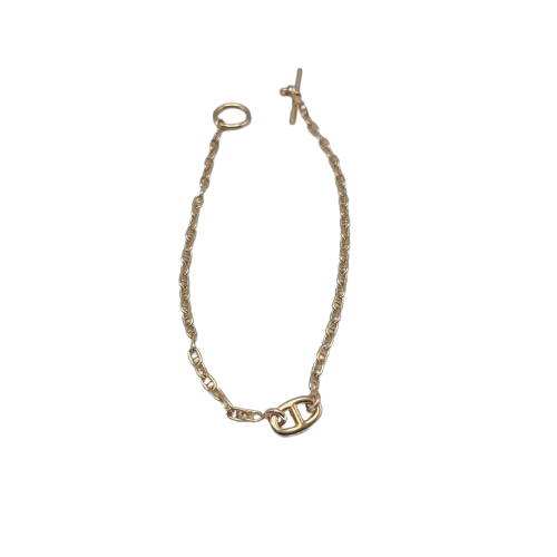Hermes Chaine d 'Ankle Farandore 팔찌 핑크 골드