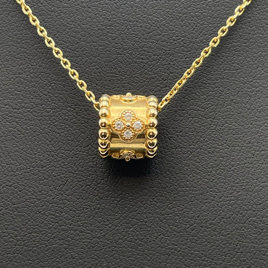 Pre-Owned Van Cleef & Arpels Perle Clover Pendant Gold Yellow Gold