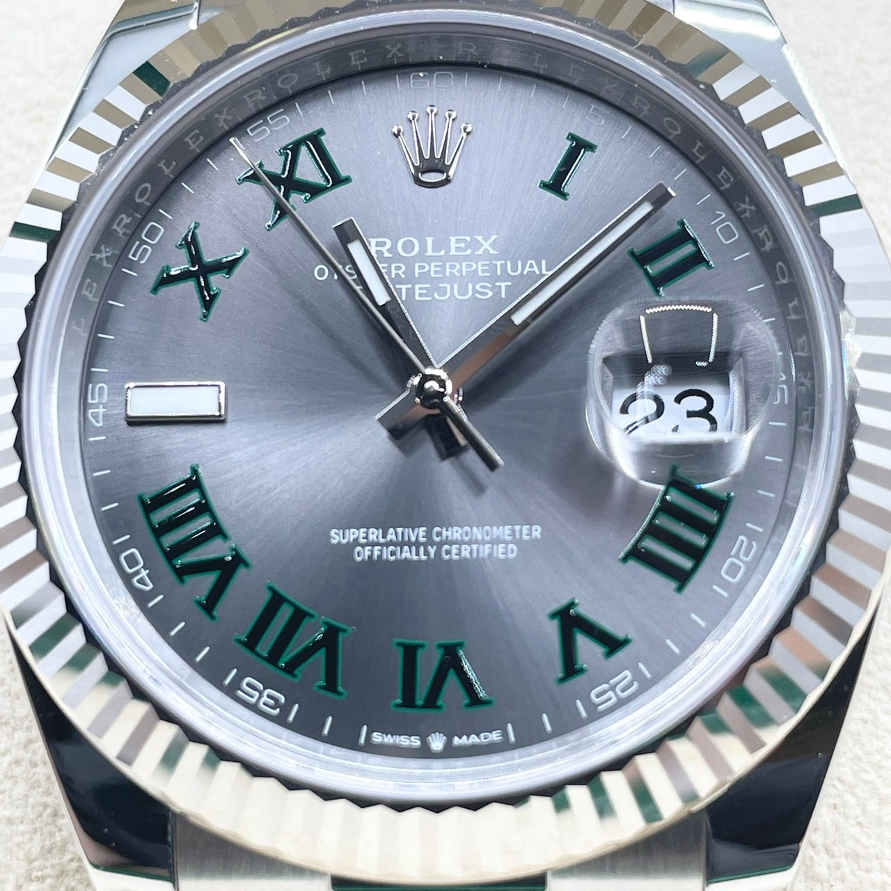 プレオウンド ロレックス デイトジャスト 126334 スレートローマ オイスターブレスレット 41mm