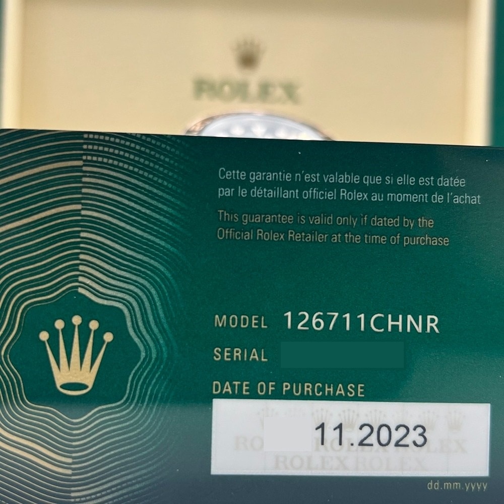 롤렉스 GMT 마스터 II 126711CHNR 검은 굴 팔찌
