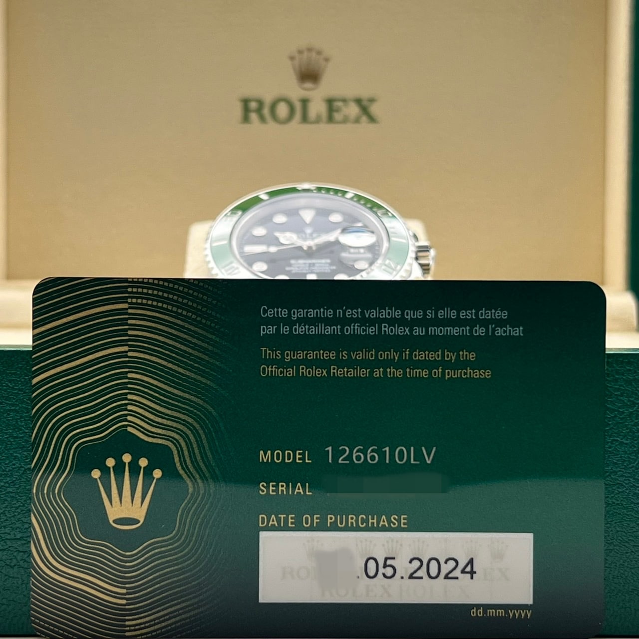 Pre-Owned [Summer preparation! Support price! Payment in May 2024! 】Rolex Submariner Date 126610LV Oyster Bracelet Black Green 41mm