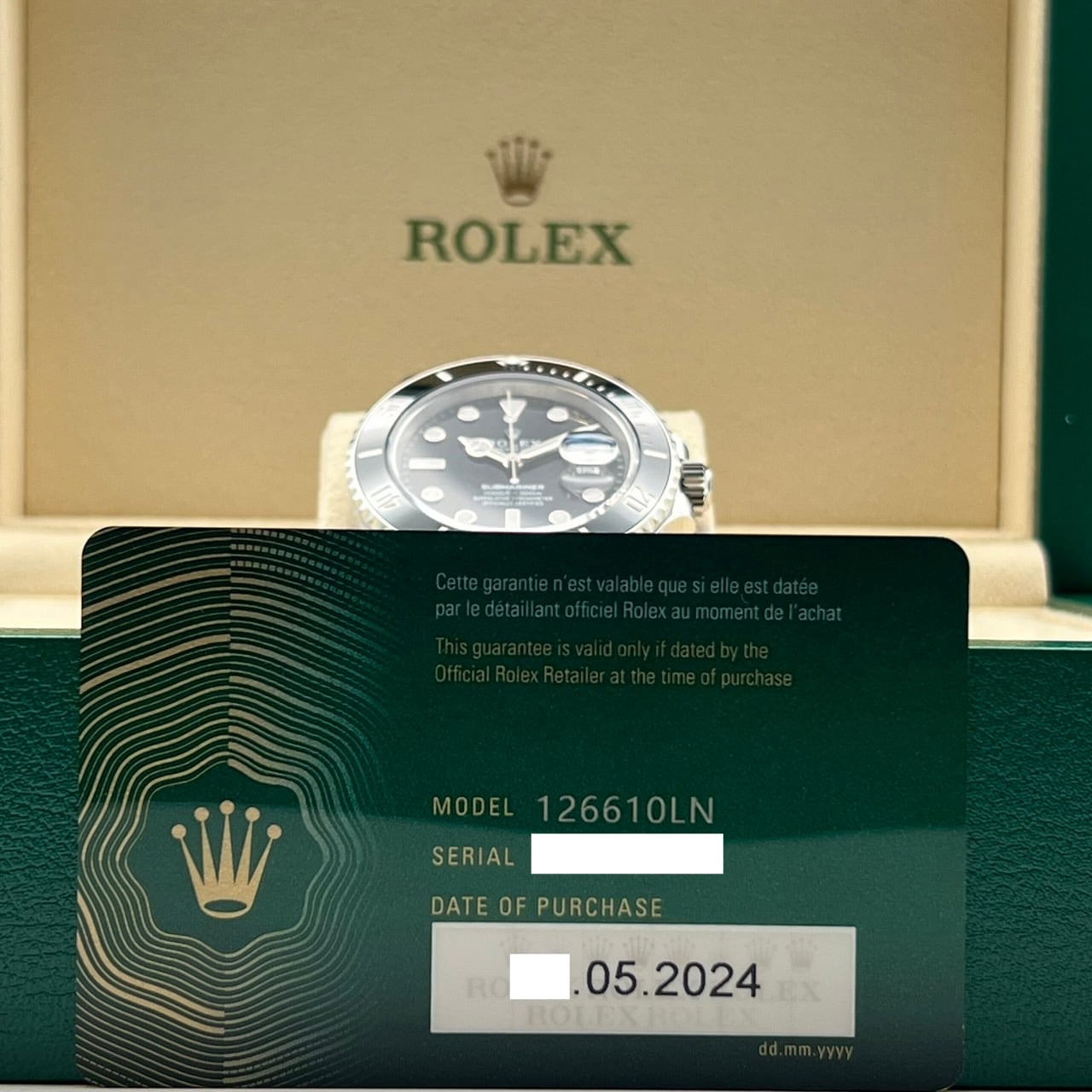 [2024 년 5 월 지불! holex 롤렉스 서브 마리너 날짜 126610ln 블랙