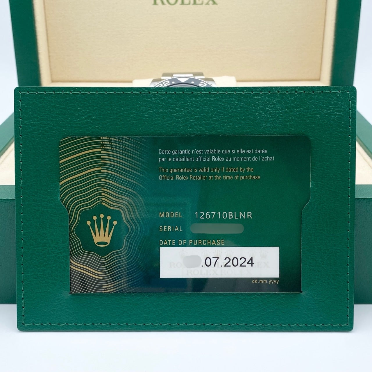 Pre-Owned Rolex GMT Master II 126710BLNR Oyster Bracelet Black Batman 40mm