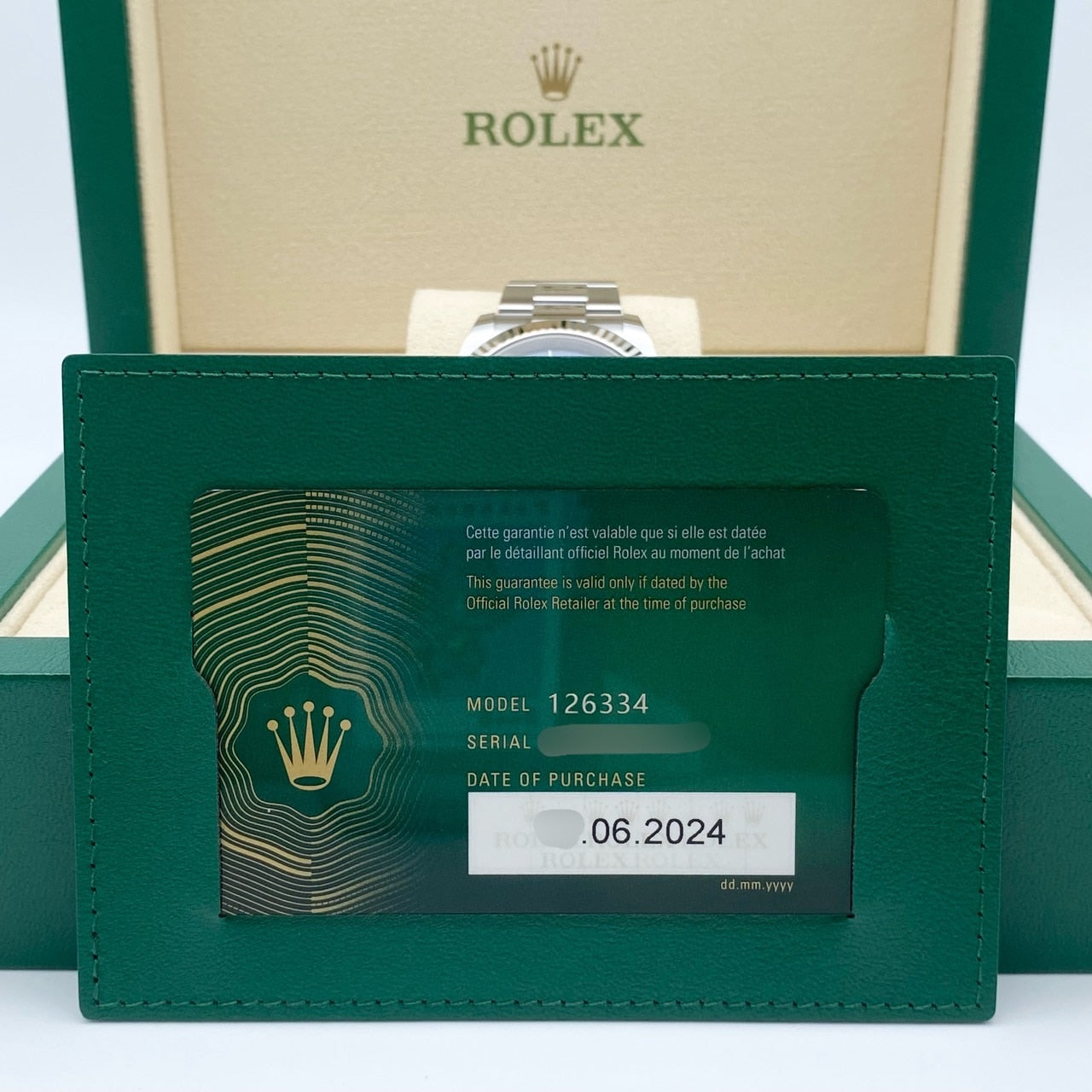 プレオウンド ロレックス デイトジャスト 126334 オイスターブレス ブライトブルー フルーテッドベゼル41mm