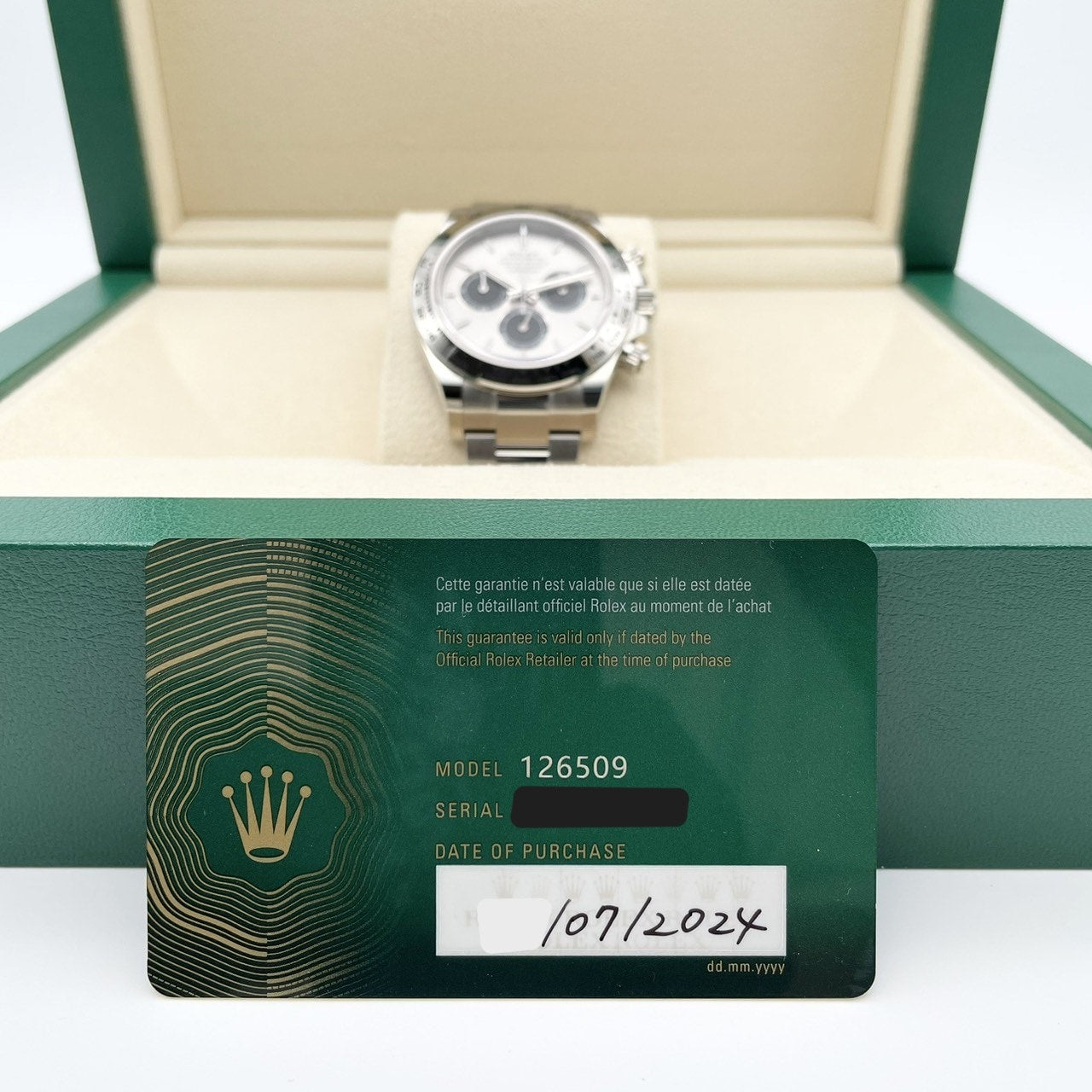 사전 소유 롤렉스 데이토나 126509 스틸 & 브라이트 블랙 40mm