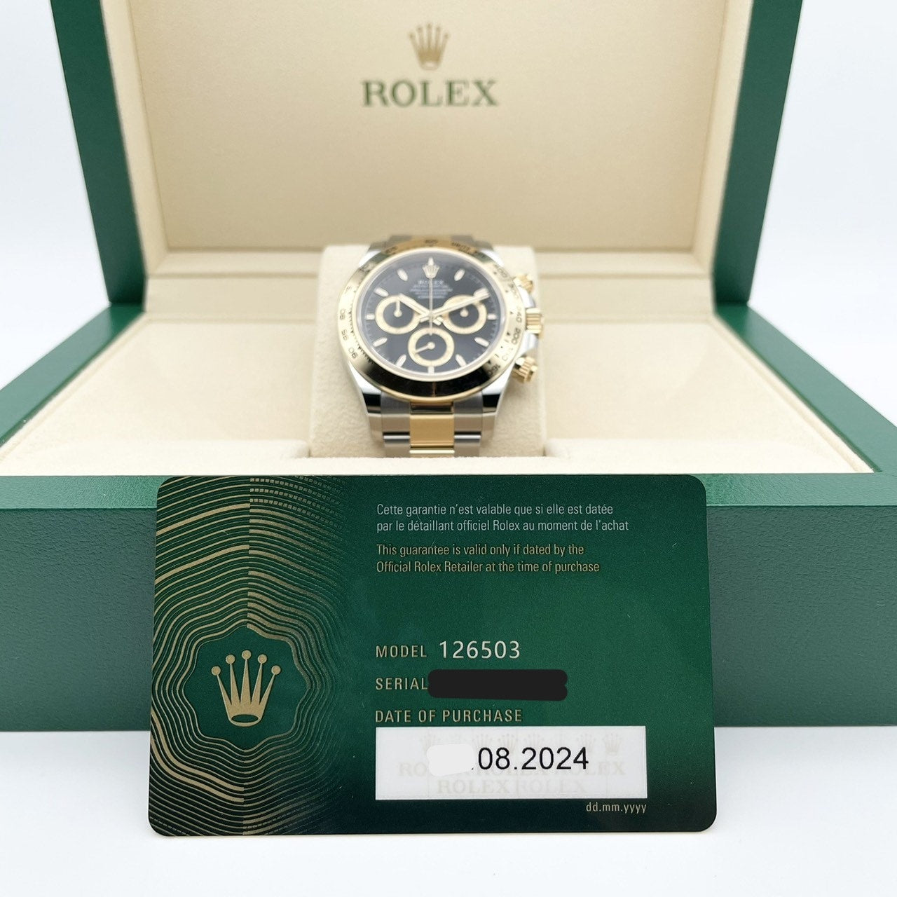 プレオウンド ロレックス デイトナ 126503 ブラック ステンレススチール+ゴールド オイスターブレス 40mm