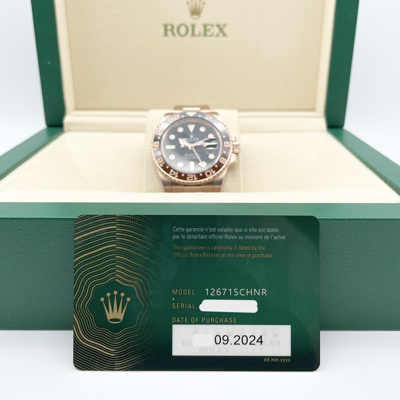 롤렉스 GMT 마스터 II 126715CHNR Black Everros Gold 40mm