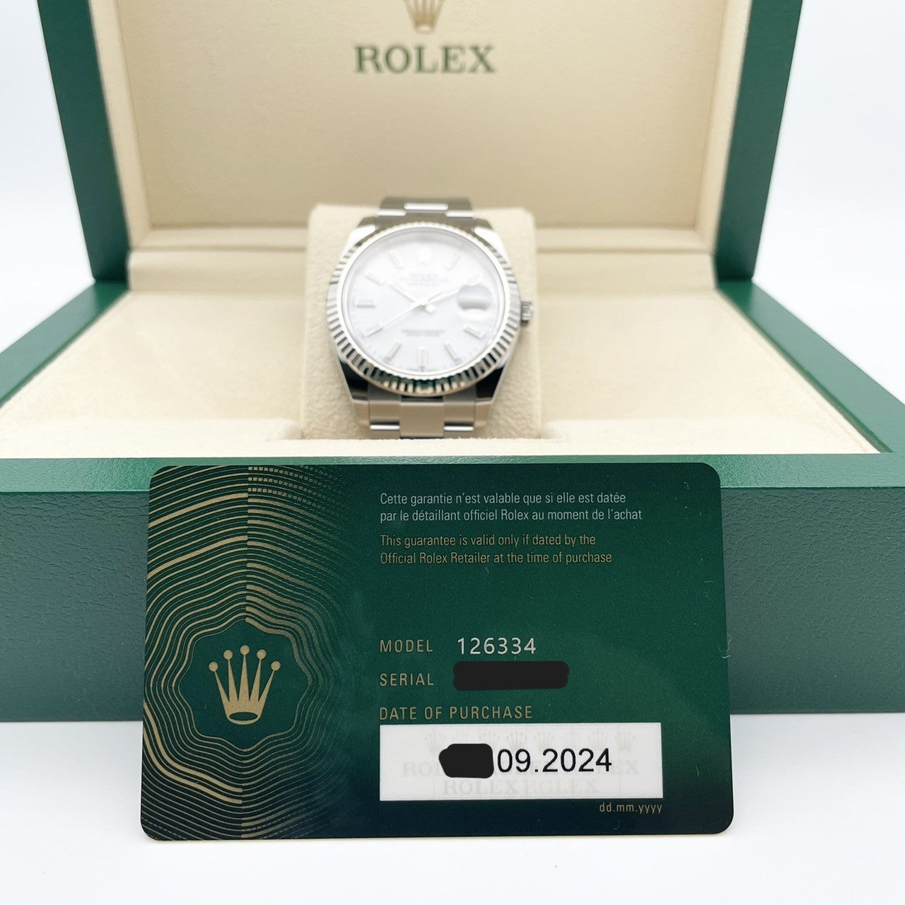 プレオウンド ロレックス デイトジャスト 126334 ホワイト オイスターブレス 41mm