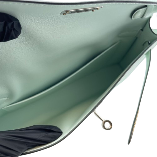 プレオウンド エルメス ケリーエラン W28 ヴェールペパーミント エプソン シルバー金具 W刻印