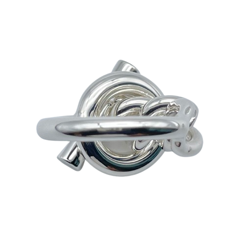 Pre-Owned Hermes Croisette Ring 51 Silver 925