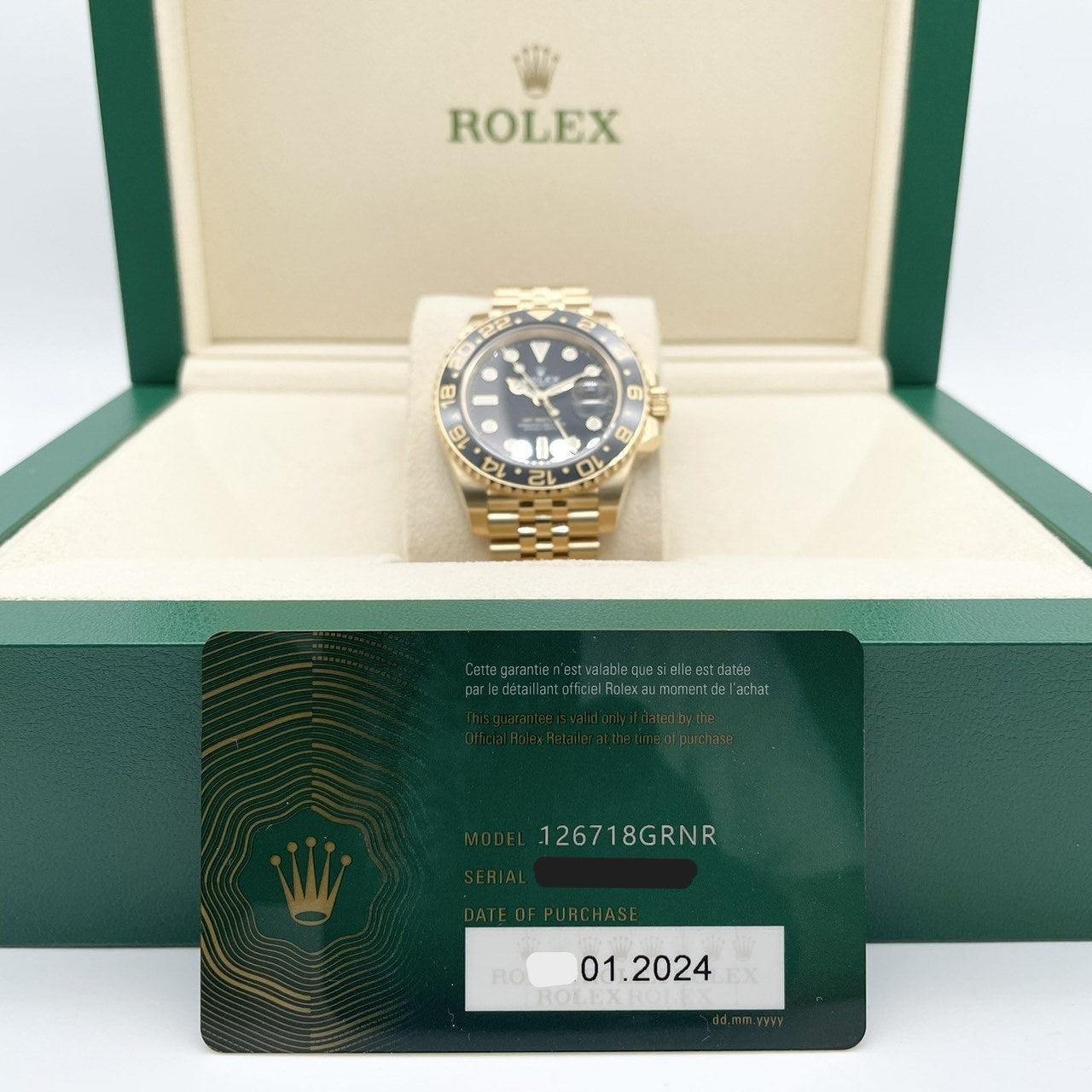 사전 소유 롤렉스 GMT 마스터 II 126718GRNR Jubilee Bracelet Black
