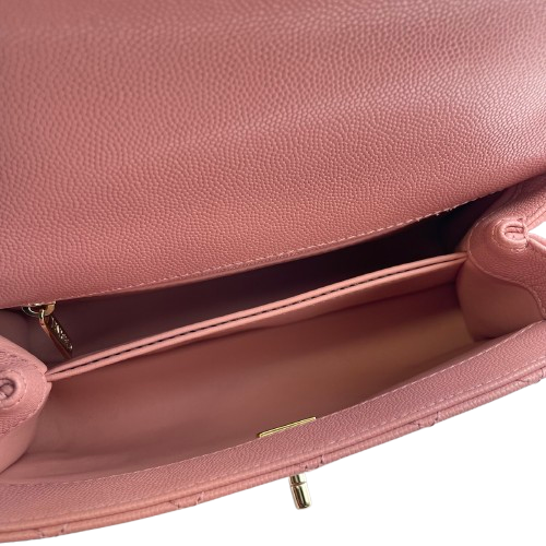 プレオウンド シャネル ココハンドル XS(24) ピンク キャビアスキン
