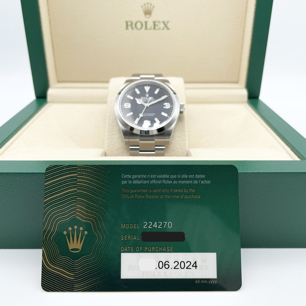 사전 소유 롤렉스 탐색기 224270 블랙 40mm