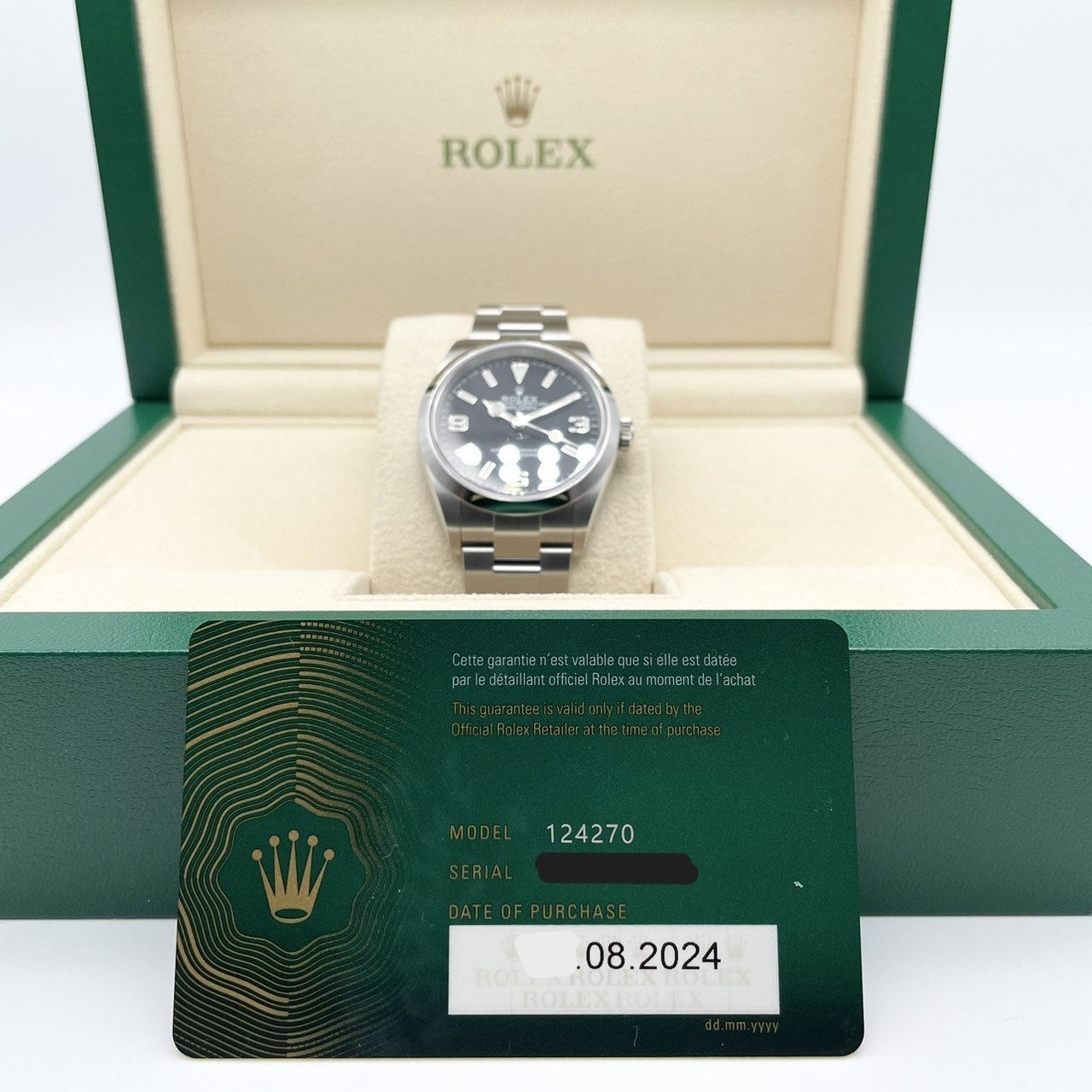 Pre-Owned Rolex Explorer I 124270 Black 36mm