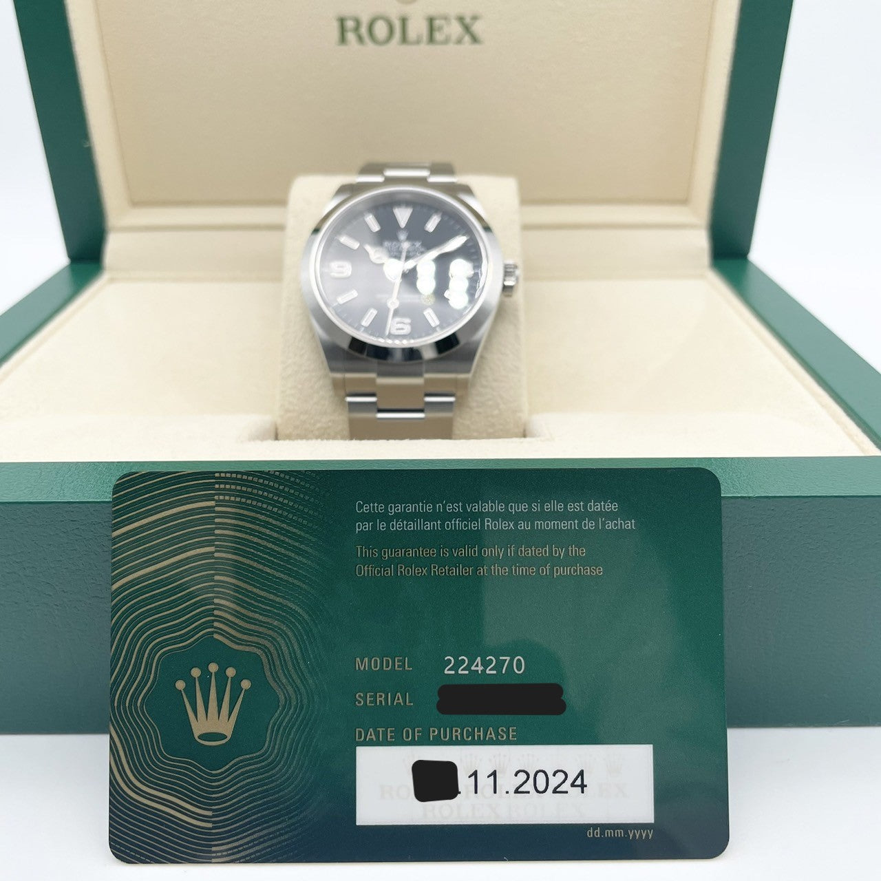 Pre-Owned Rolex Explorer 224270 Black 40mm