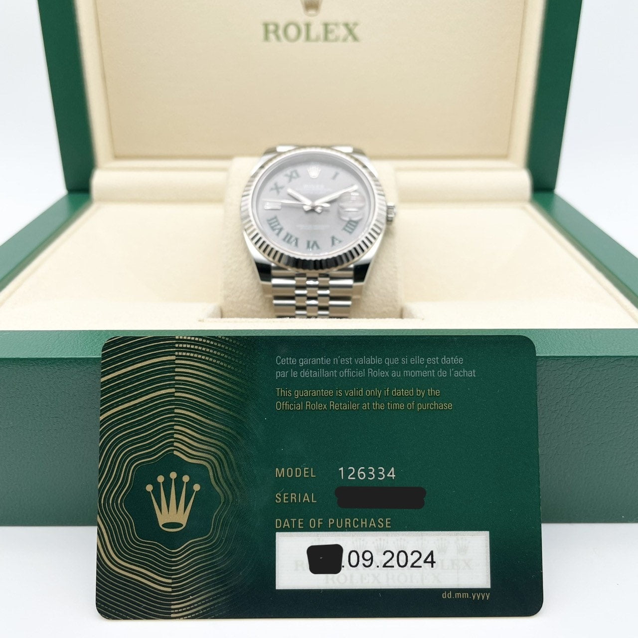 プレオウンド ロレックス デイトジャスト 126334 ミントグリーン オイスターブレス 41mm