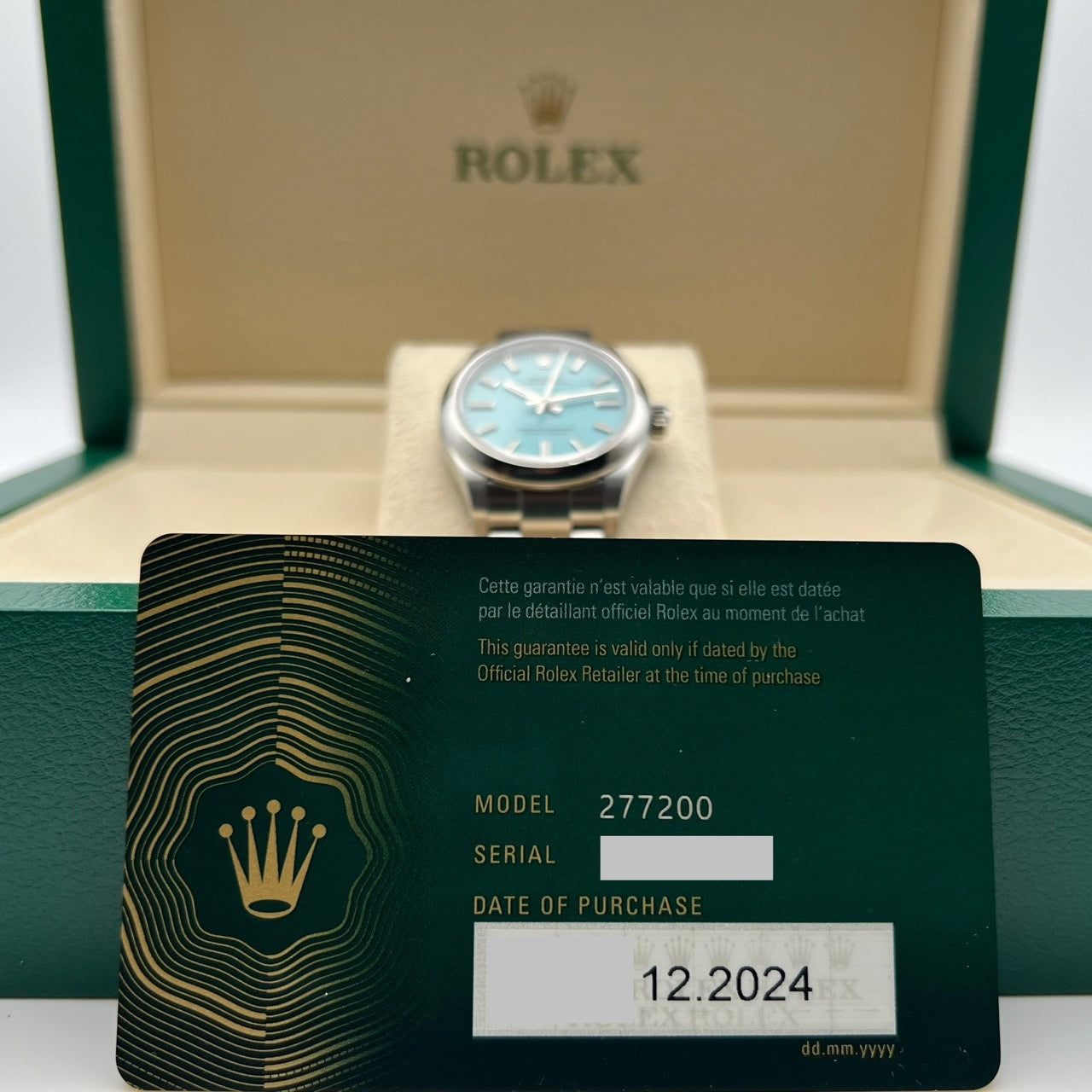 プレオウンド ロレックス オイスターパーペチュアル 277200 ターコイズブルー ステンレスチール 31mm