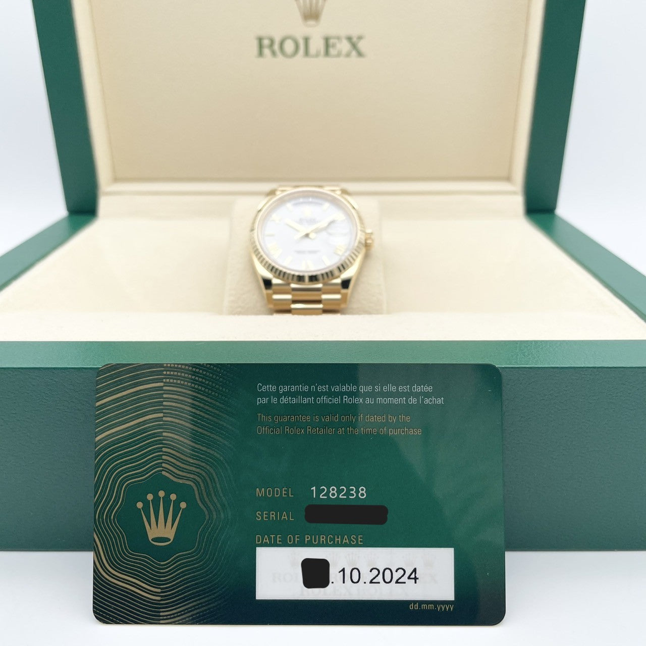 プレオウンド ロレックス デイデイト 128238 ホワイト 36mm