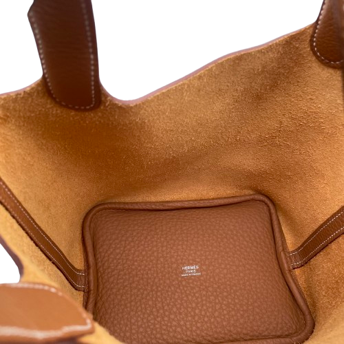 プレオウンド エルメス ピコタンロック PM ゴールド トリヨンクレマンス シルバー金具 W刻印