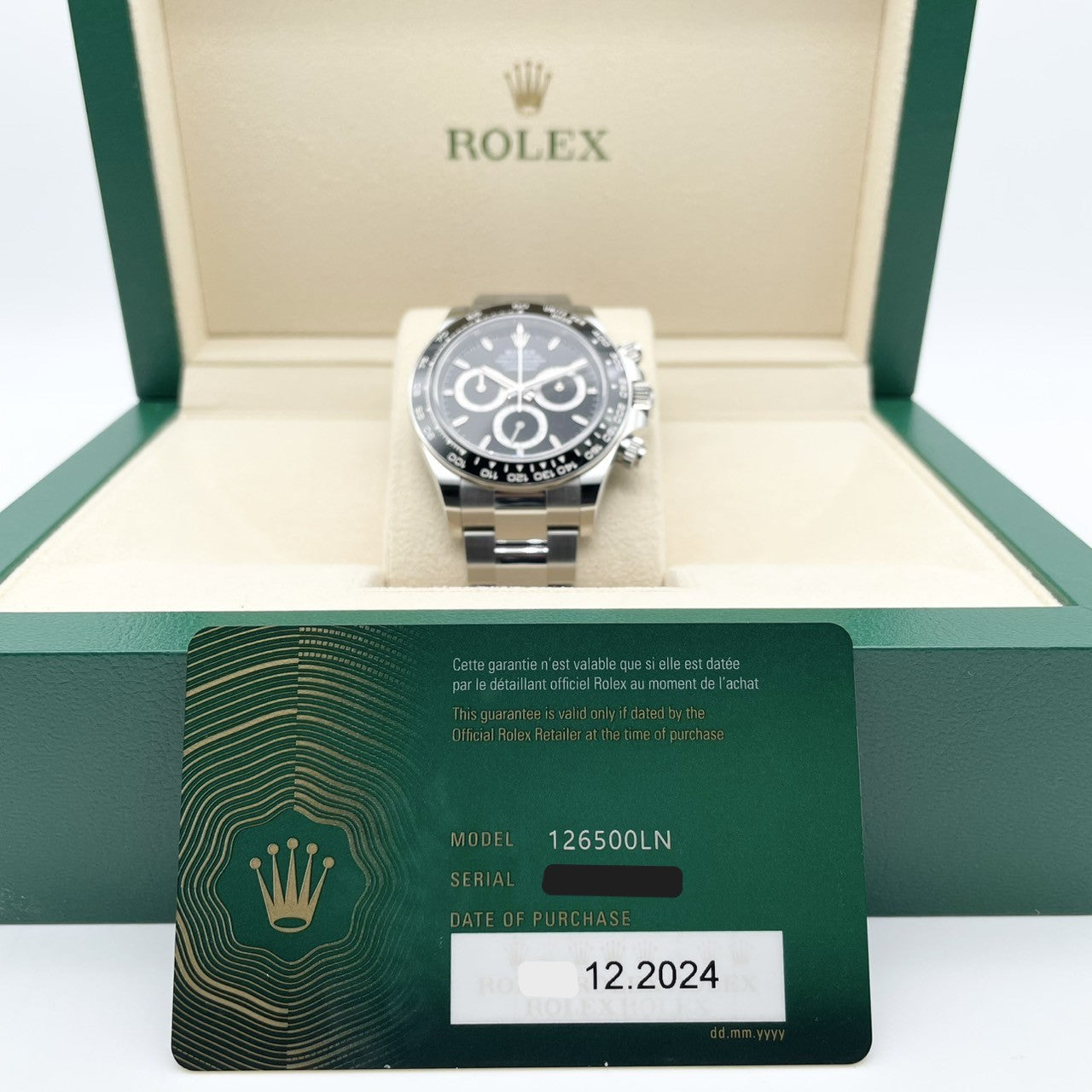 プレオウンド ロレックス デイトナ 126500LN ブラック ステンレススチール オイスターブレス 40mm