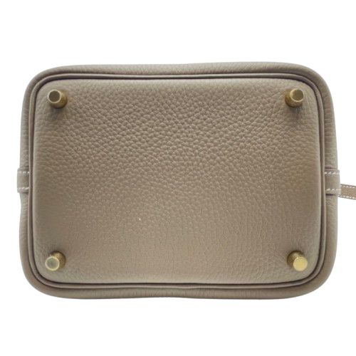 Hermes Picotin Lock PM Etoupe Torillon Clemence Gold Hardware w 새겨진