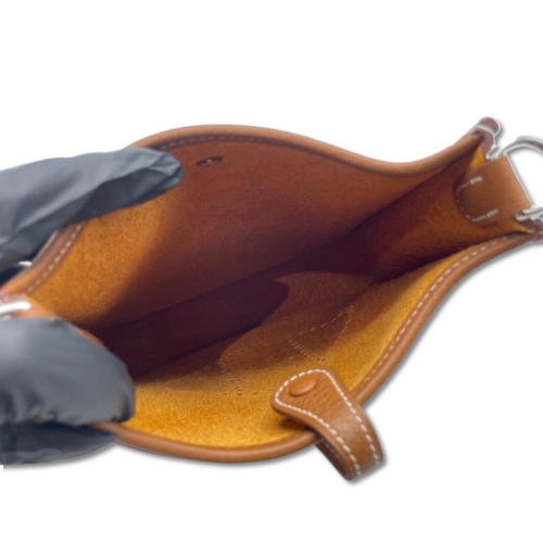 Pre-Owned Hermes Mini Evelyn Amazone TPM Gold Torillon Clemence Silver Metal Fittings B Engraved