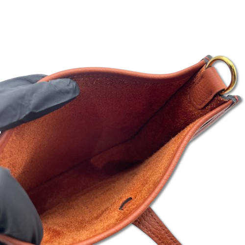 Pre-Owned Hermes Mini Evelyn Amazone TPM Cuigre Torillon Clemence Gold Hardware W Engraved