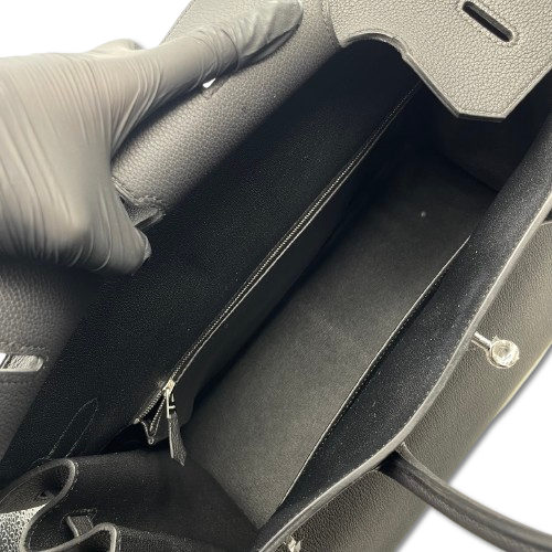 Pre-Owned Hermes Birkin 40 Noir Togo Silver Metal Fitting K Engraved