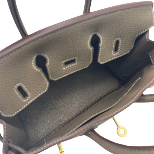 Hermes Birkin 25 Etoup Togo Gold Hardware W가 새겨 져 있습니다