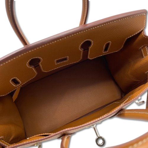 プレオウンド エルメス バーキン 25 ゴールド エプソン シルバー金具 □L刻印