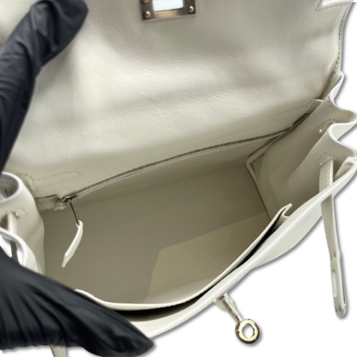 プレオウンド エルメス ケリー 25 ブラン スイフト シルバー金具 Y刻印