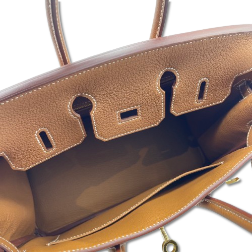 プレオウンド エルメス バーキン 25 ゴールド トゴ ゴールド金具 K刻印