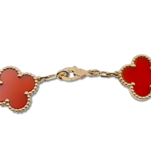 Pre-Owned Van Cleef & Arpels Vintage Alhambra VCARP7RP00 Carnelian Rose Gold