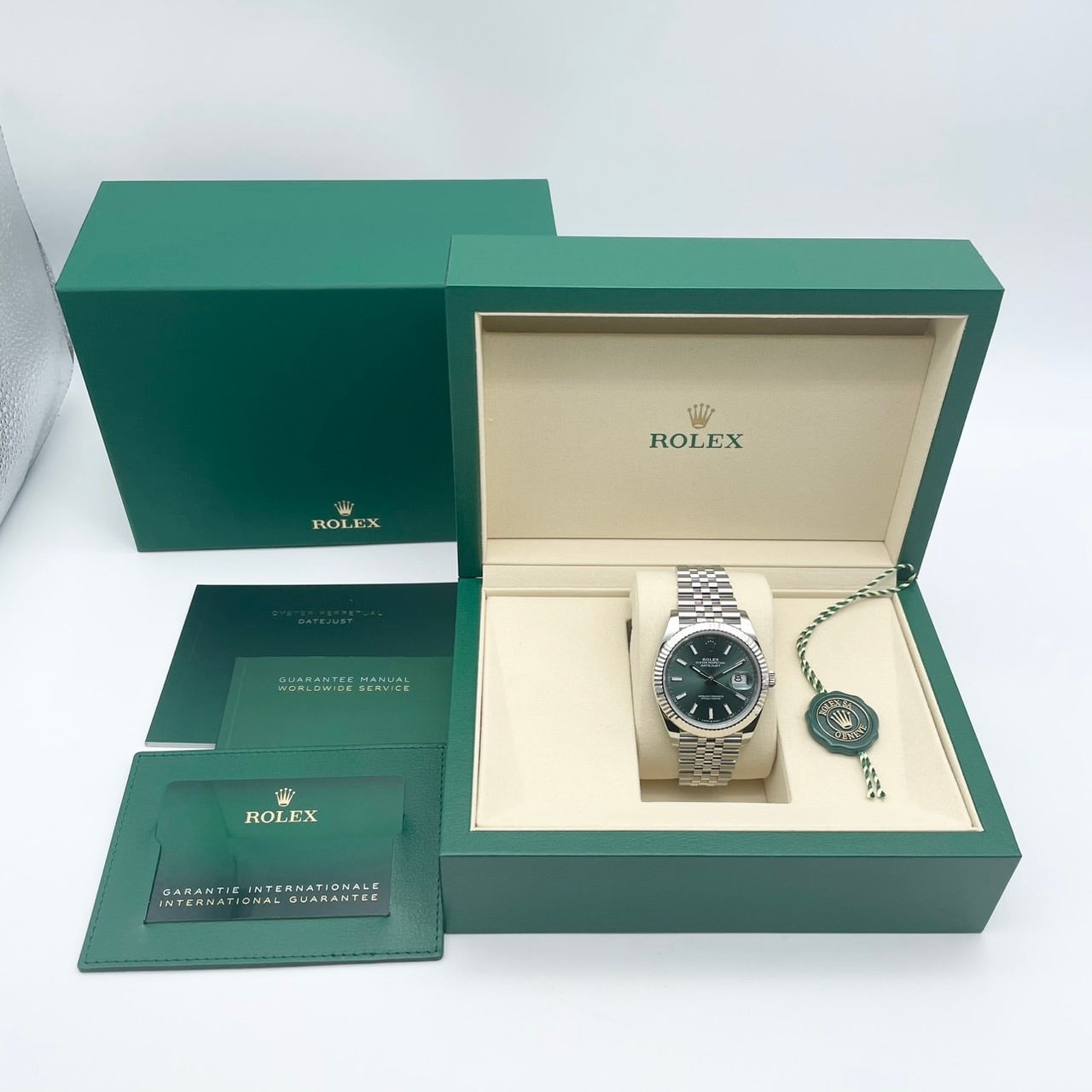 プレオウンド ロレックス デイトジャスト 126334 ミントグリーン ジュビリーブレス 41mm