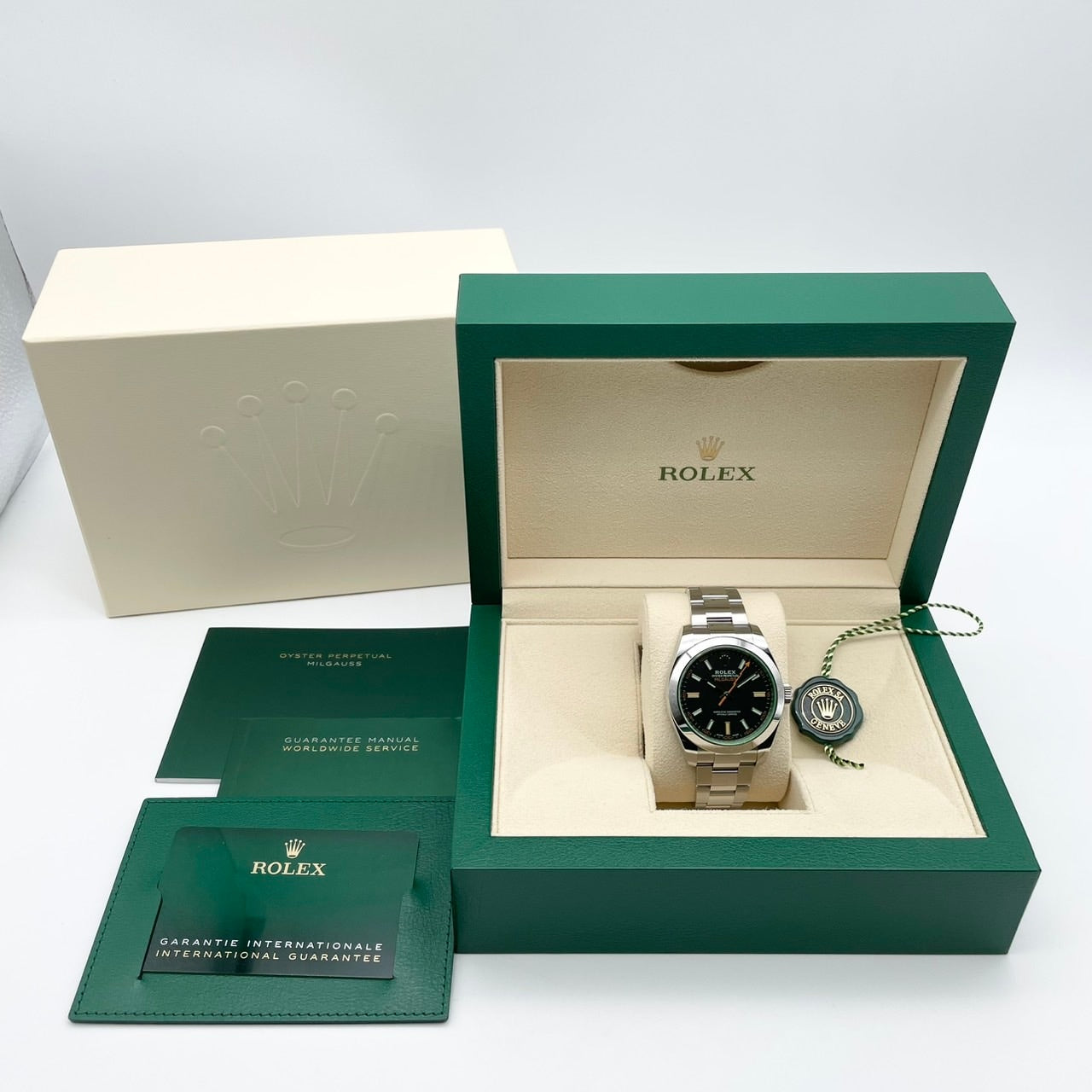 プレオウンド ロレックス ミルガウス 116400GV ブラック 40mm オイスターブレスレット