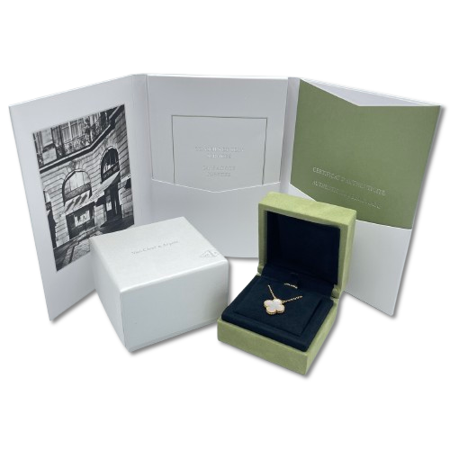 プレオウンドヴァンクリーフ&アーペル ヴィンテージアルハンブラ ネックレス VCARA45900 マザーオブパール イエローゴールド