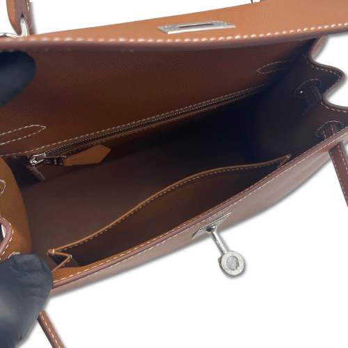 중고 에르메스 켈리 25 골드 보 마담 실버 하드웨어 K 스탬프 중고