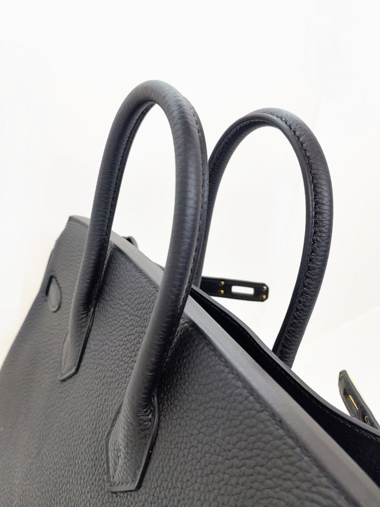 プレオウンド エルメス バーキン25 ブラックトゴ ゴールド金具 U刻印