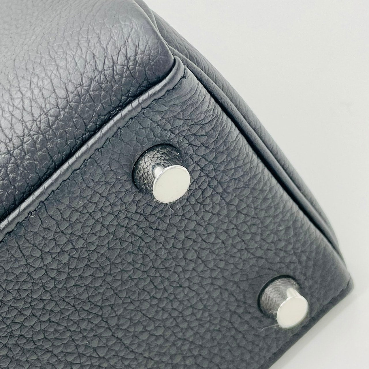 Hermes Kelly 25 Noir Togo 银色五金件 B 雕刻