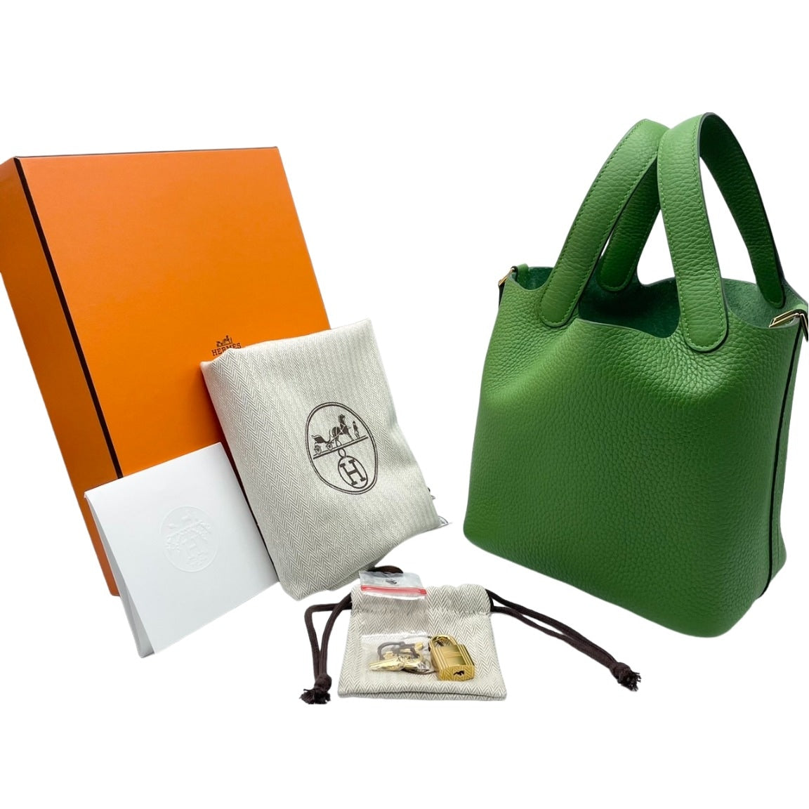 Hermes Picotin Lock PM Torillon Clemence veryucca 골드 하드웨어 B 새겨 져