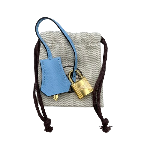 사전 소유 헤르메스 켈리 25 Celeste Epson Gold Hardware B 새겨 져