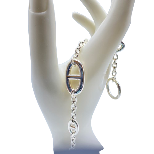 Pre-Owned Hermes Chaine d'Ankle Farandore Silver 925