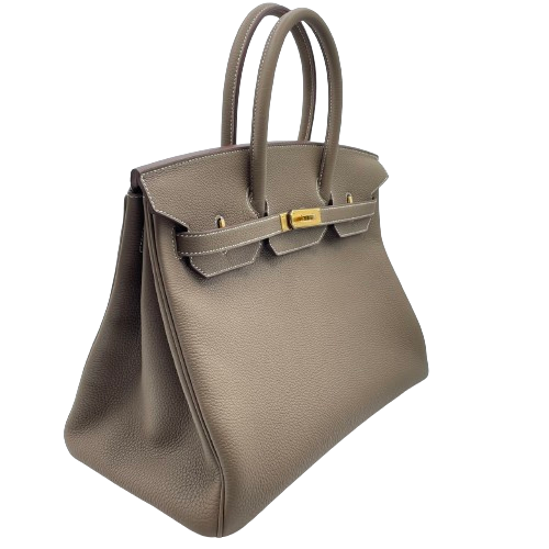 Hermes Birkin 35 Etoup Togo Gold 하드웨어 W는 새겨 져 있습니다