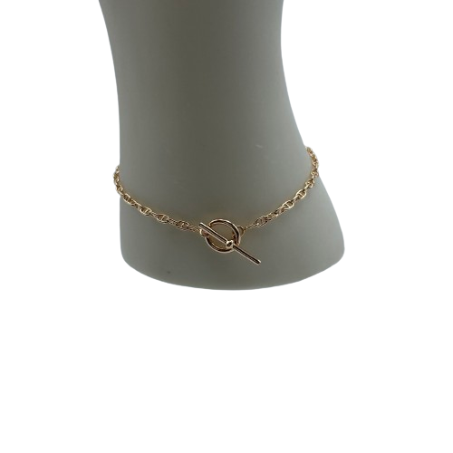 Hermes Chaine d 'Ankle Farandore 팔찌 핑크 골드