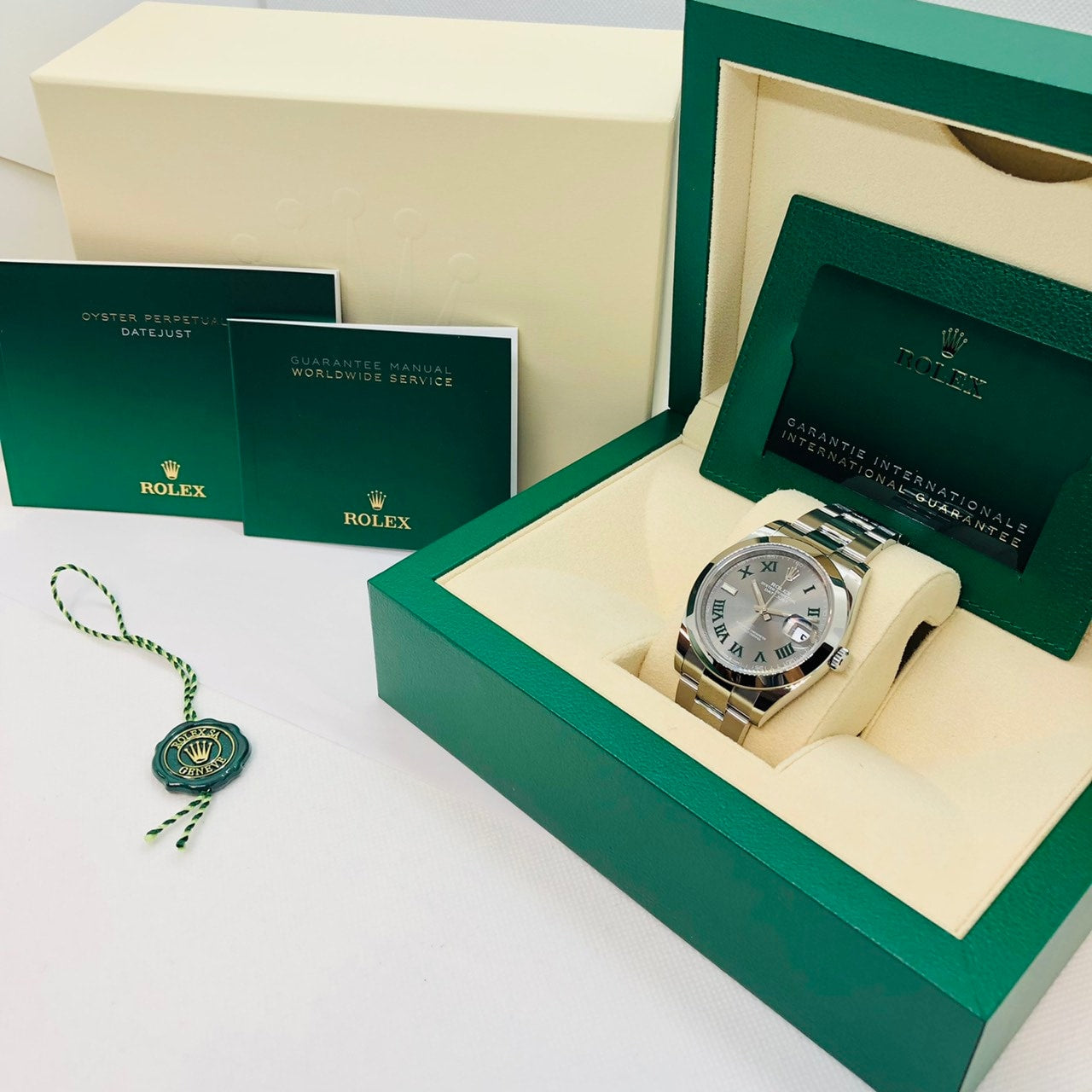 Pre-Owned Rolex Datejust 126300 Oyster Bracelet Slate Rome