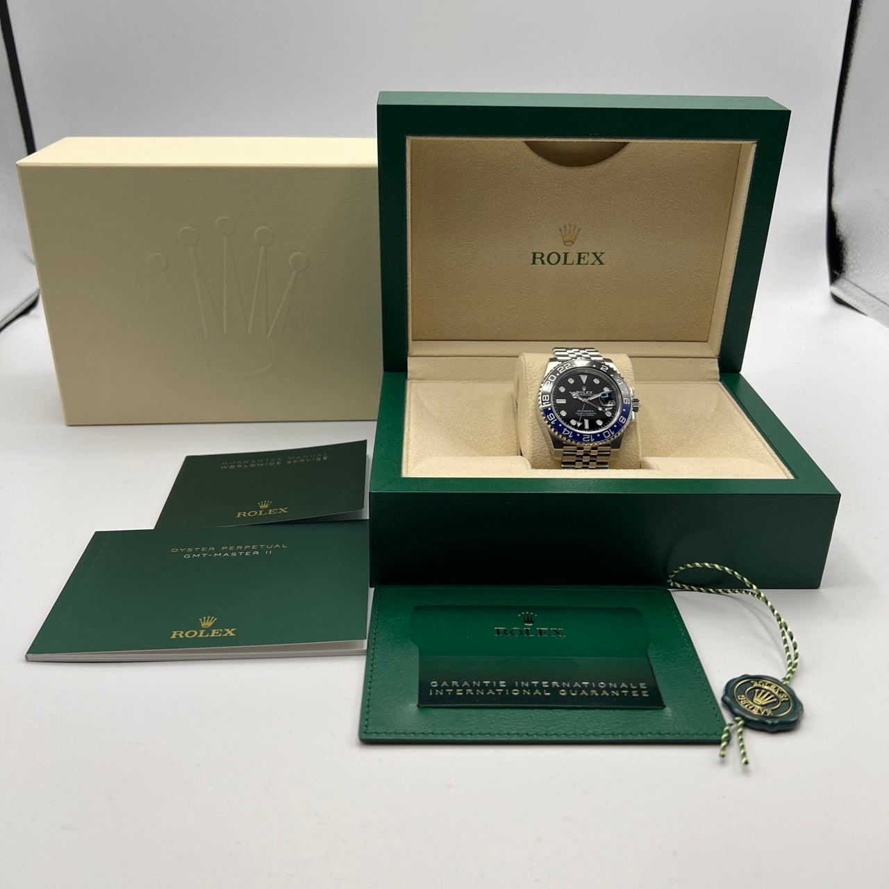 롤렉스 GMT 마스터 II 126710BLNR Jubilee 팔찌 검은 배트맨 40mm
