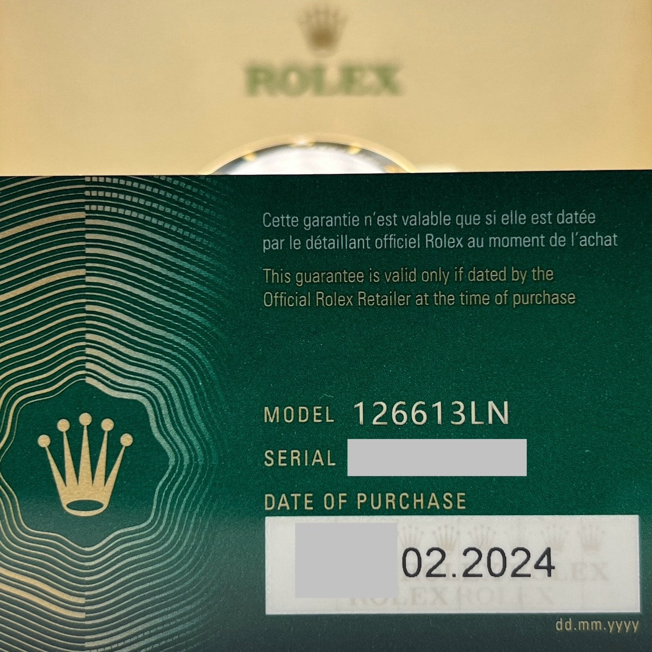 Pre-Owned Rolex Submariner Date 126613LN Oyster Bracelet Black 41mm
