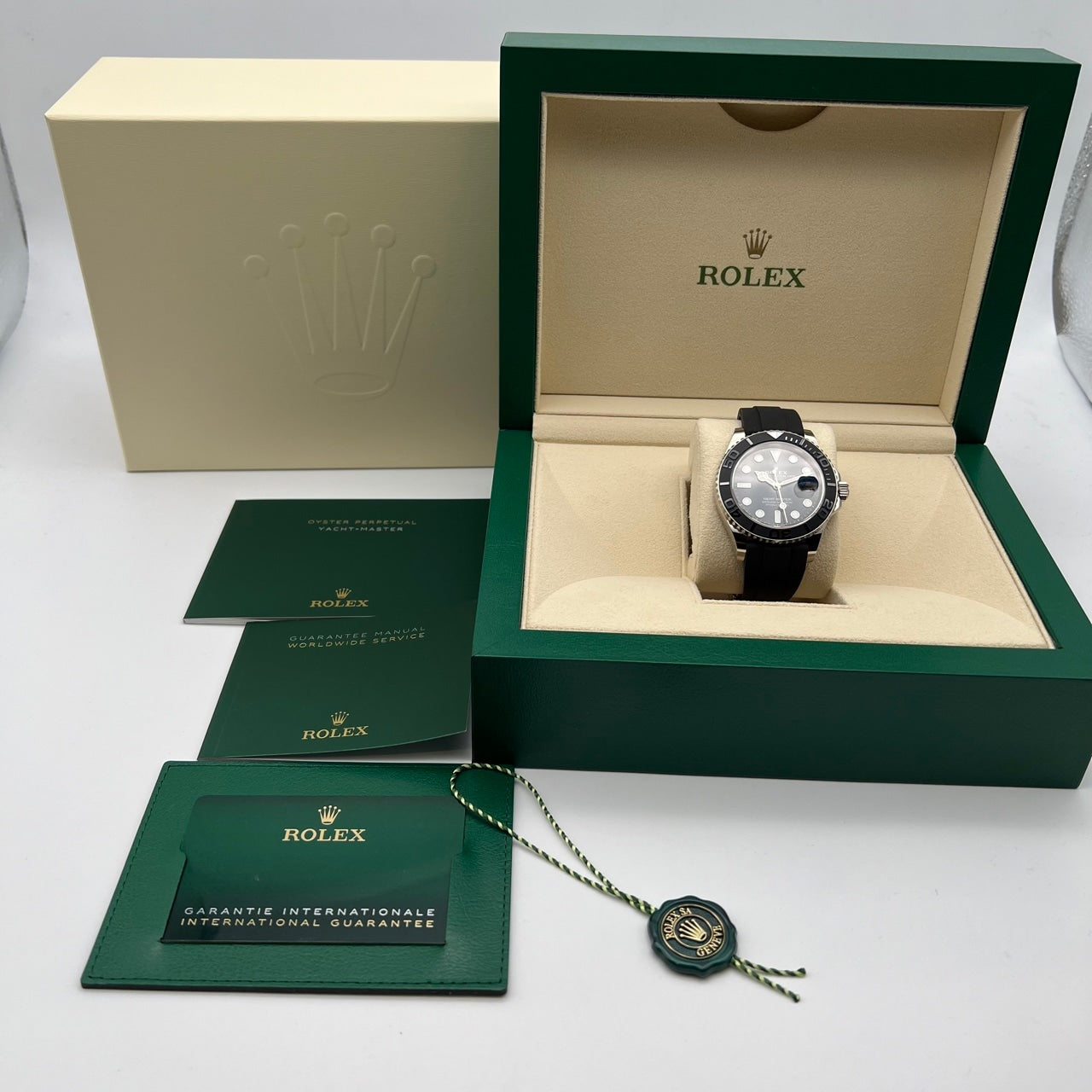ロレックス ヨットマスター 226659 ブラックラバーベルト ブラックホワイトゴールド 42mm