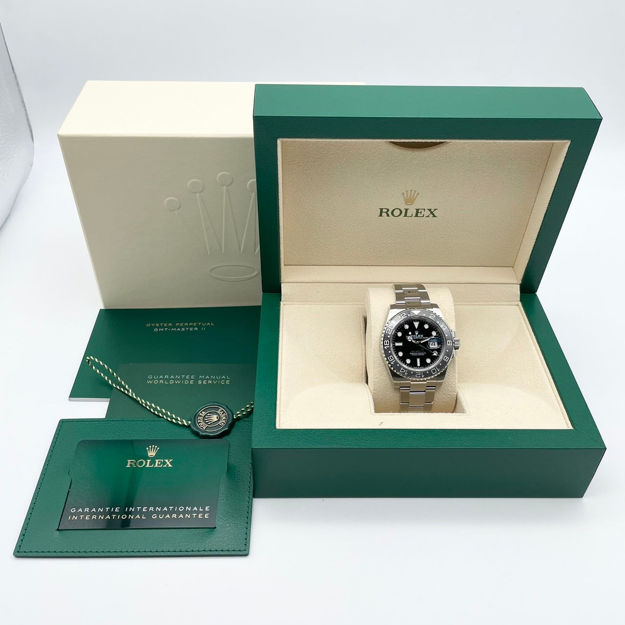 [2024 년의 새로운 릴리스! ! Rolex GMT 마스터 II 126710GRNR 검은 굴 팔찌 40mm