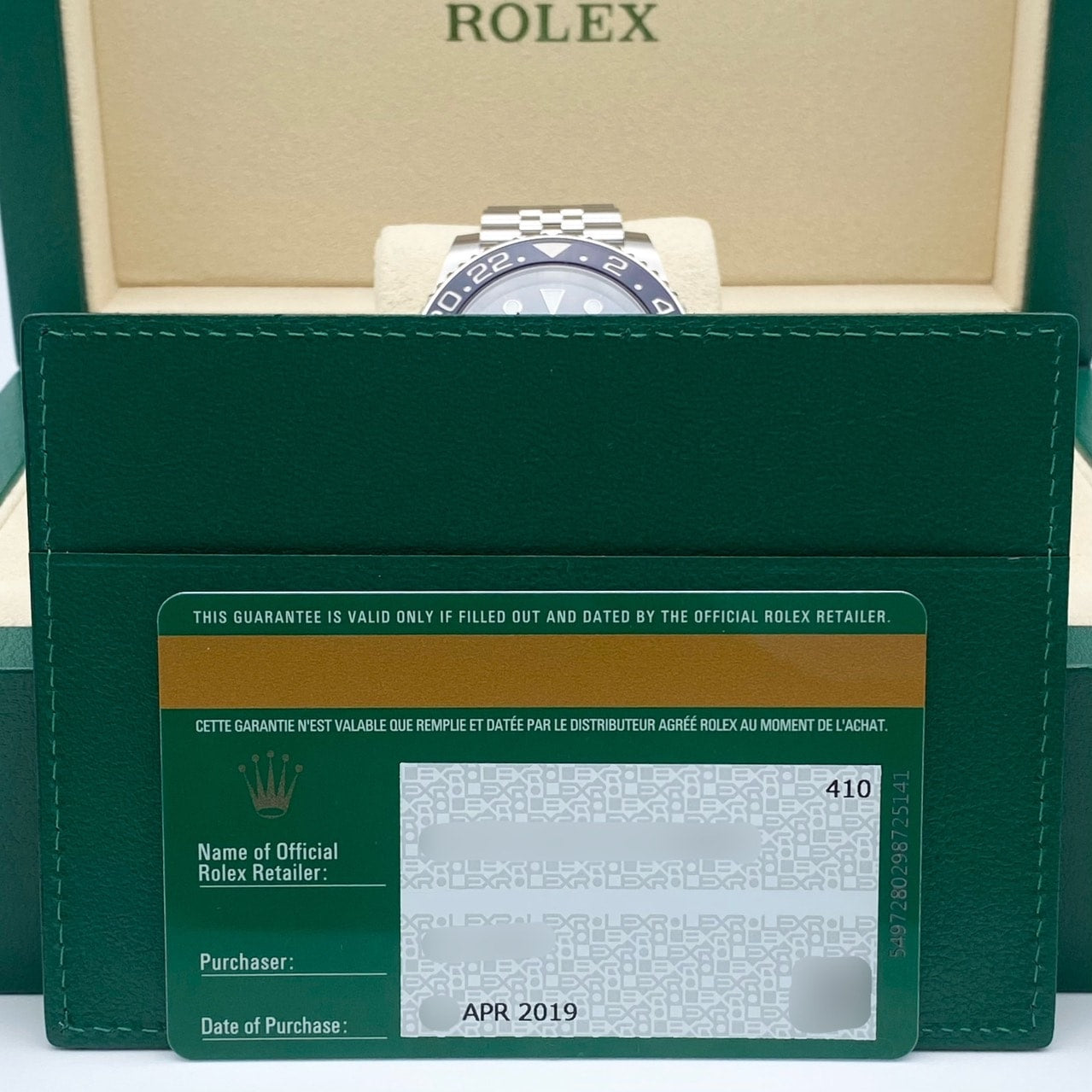 롤렉스 GMT 마스터 II 126710Blro Jubilee 팔찌 검은 40mm